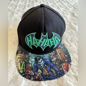 The JOKER Baseball Batman Hat Cap Like new condition Snap Back CLEAN!